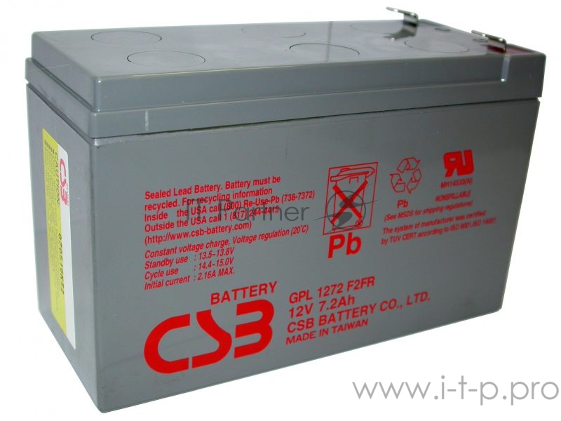 Аккумулятор csb 12v. Батарея аккумуляторная CSB gpl1272 f2. Аккумулятор CSB GPL 1272, 12v 7.2Ah f2 fr. Батарея wbr gpl1272 wbr. Аккумулятор для ИБП 12v 7.2Ah CSB GPL 1272 f2fr.