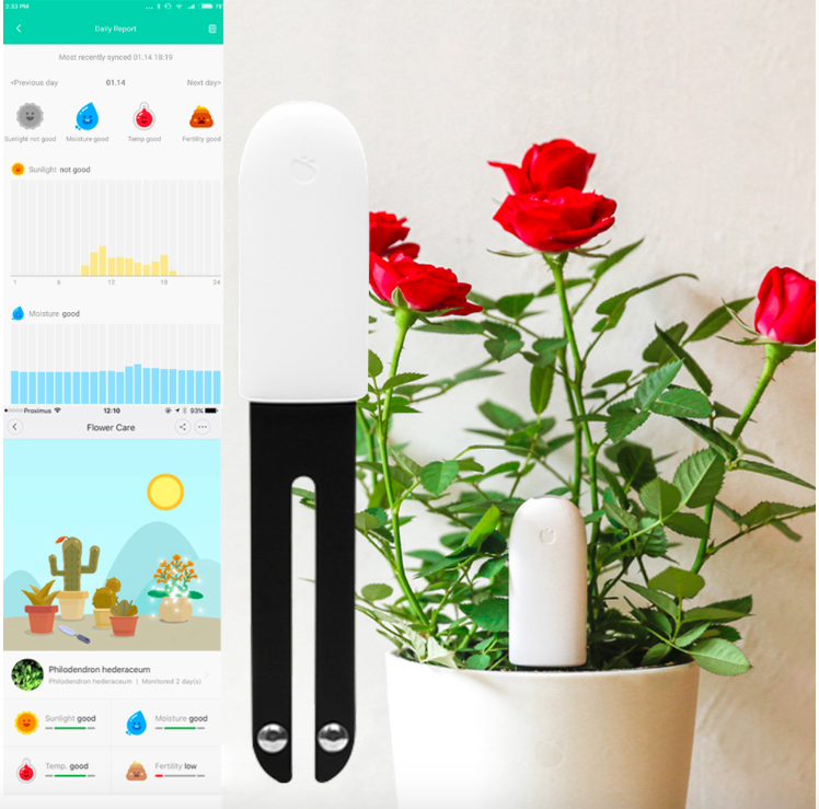 Датчик Xiaomi Mi flower Environmental monitoring Sensor Global