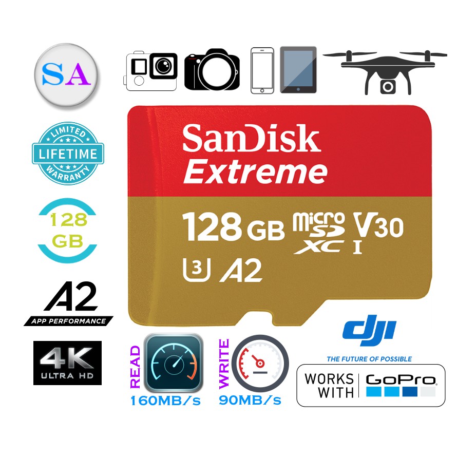 Карта памяти sandisk extreme 128 гб sdsqxa1 128g gn6ma