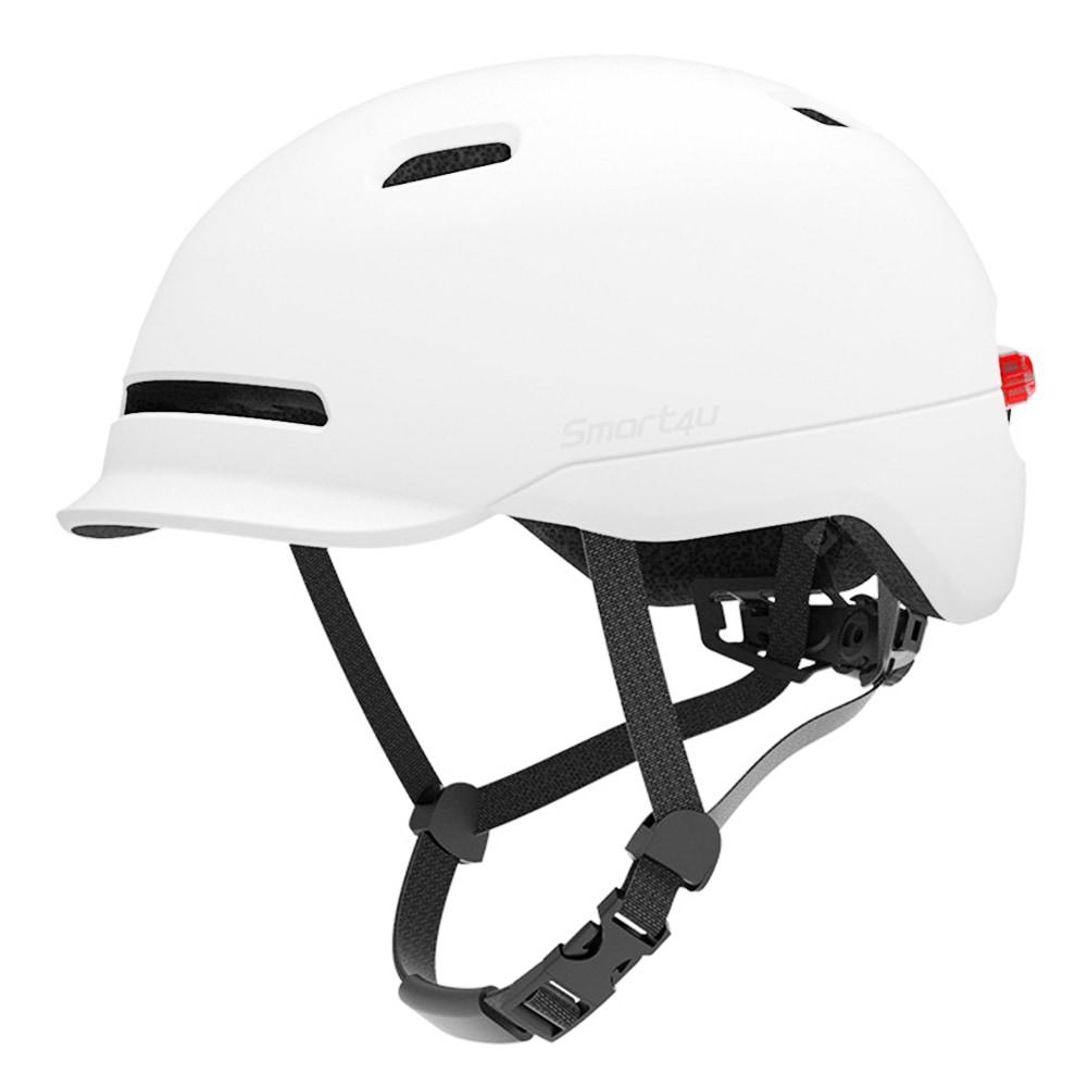 Smart4U City Light Ride Flash Helmet White (защитный шлем с подсветкой, белый, пластик + EPS, размер