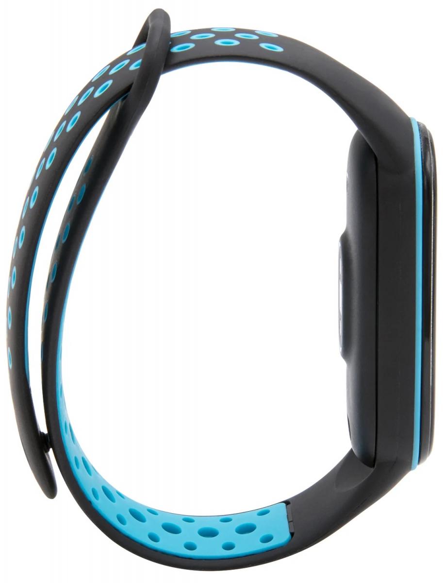 Mi Band 5/6 Wrist Silicon Sport Strap Black/Blue (для Xiaomi Mi Band 5/6, браслет или рем (для Xiaom