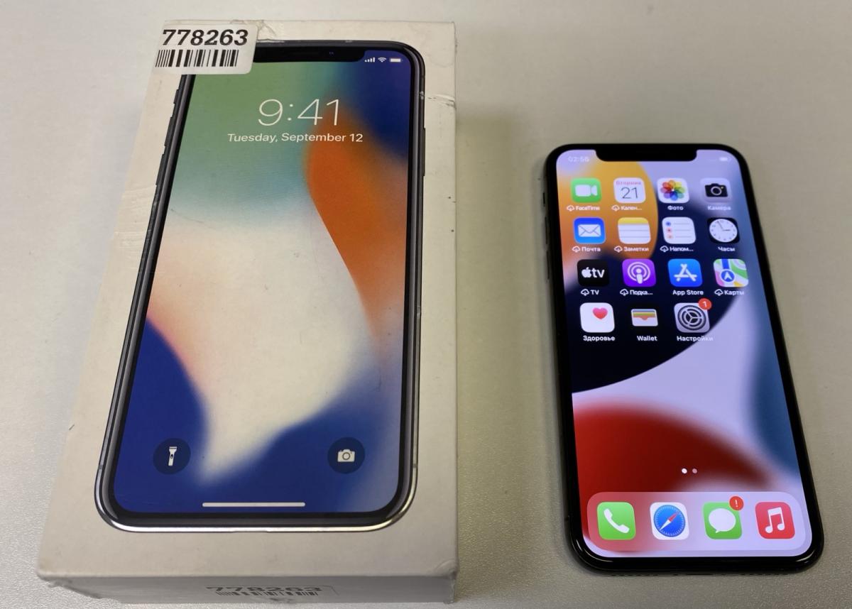 Apple iPhone X 256Gb Space Gray <Б/У, отличное состояние> купить в  Иркутске. Цена на Apple iPhone X 256Gb Space Gray <Б/У, отличное  состояние>: отзывы, описания, характеристики