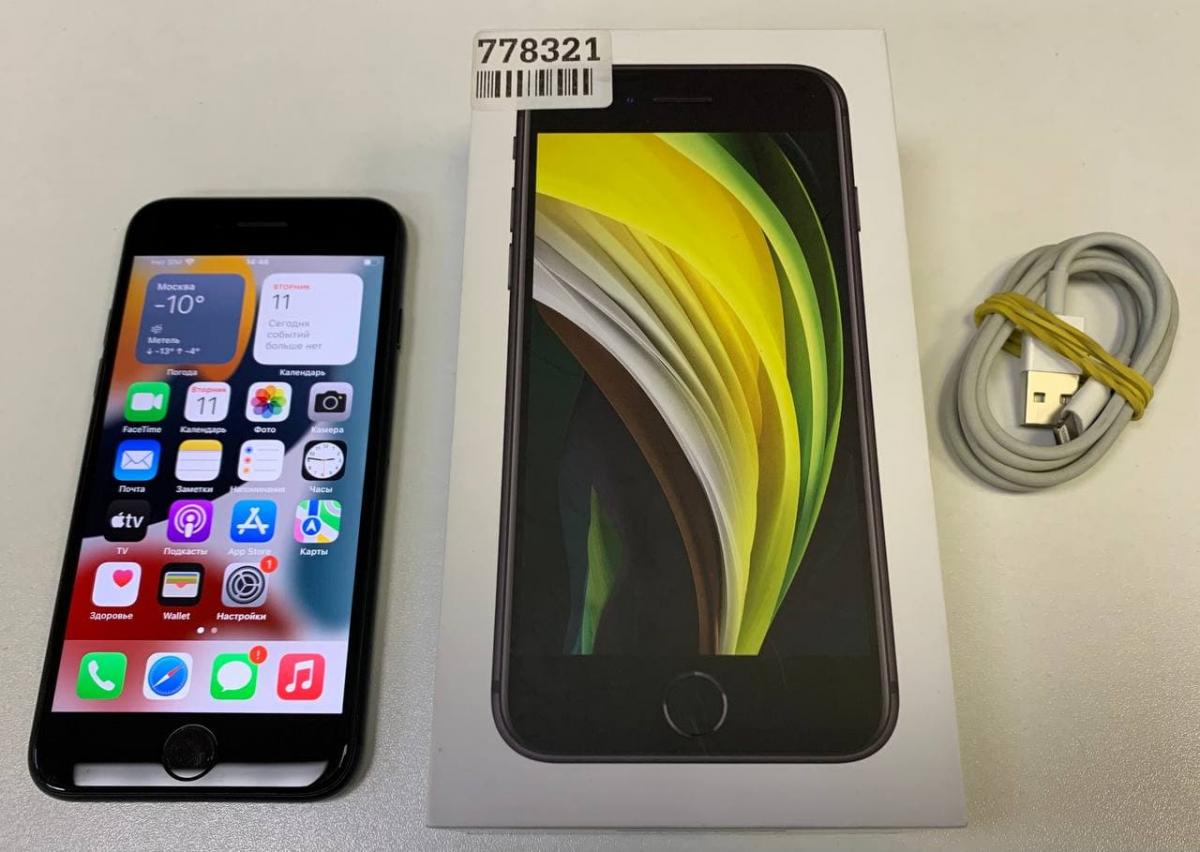 Телефон Apple iPhone SE 2020 64Gb Black <Б/У, отличное состояние> купить в  Иркутске. Цена на Телефон Apple iPhone SE 2020 64Gb Black <Б/У, отличное  состояние>: отзывы, описания, характеристики