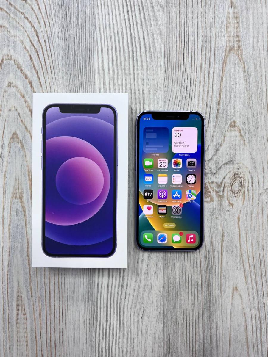 Apple iPhone 12 mini 64GB Purple <Б/У, отличное состояние> купить в  Иркутске. Цена на Apple iPhone 12 mini 64GB Purple <Б/У, отличное  состояние>: отзывы, описания, характеристики