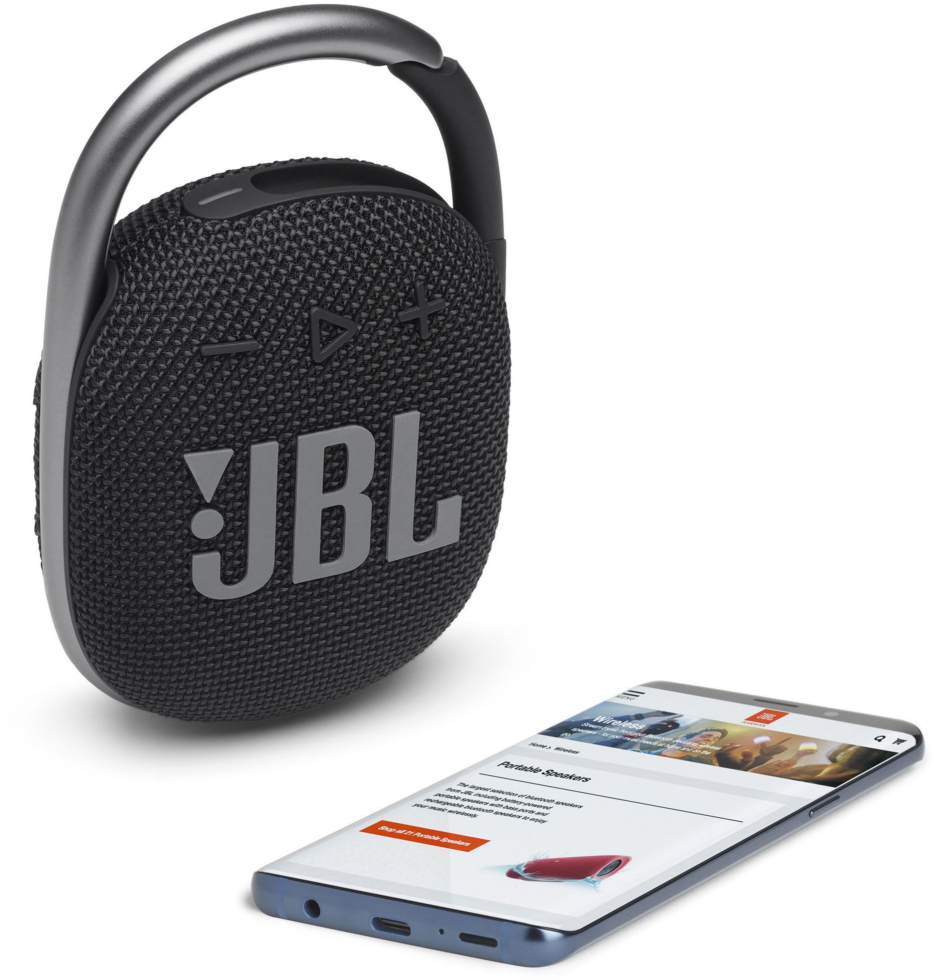 Колонка порт. JBL Clip 4 черный 5W 1.0 BT 15м 500mAh купить в Иркутске.  Цена на Колонка порт. JBL Clip 4 черный 5W 1.0 BT 15м 500mAh : отзывы,  описания, характеристики