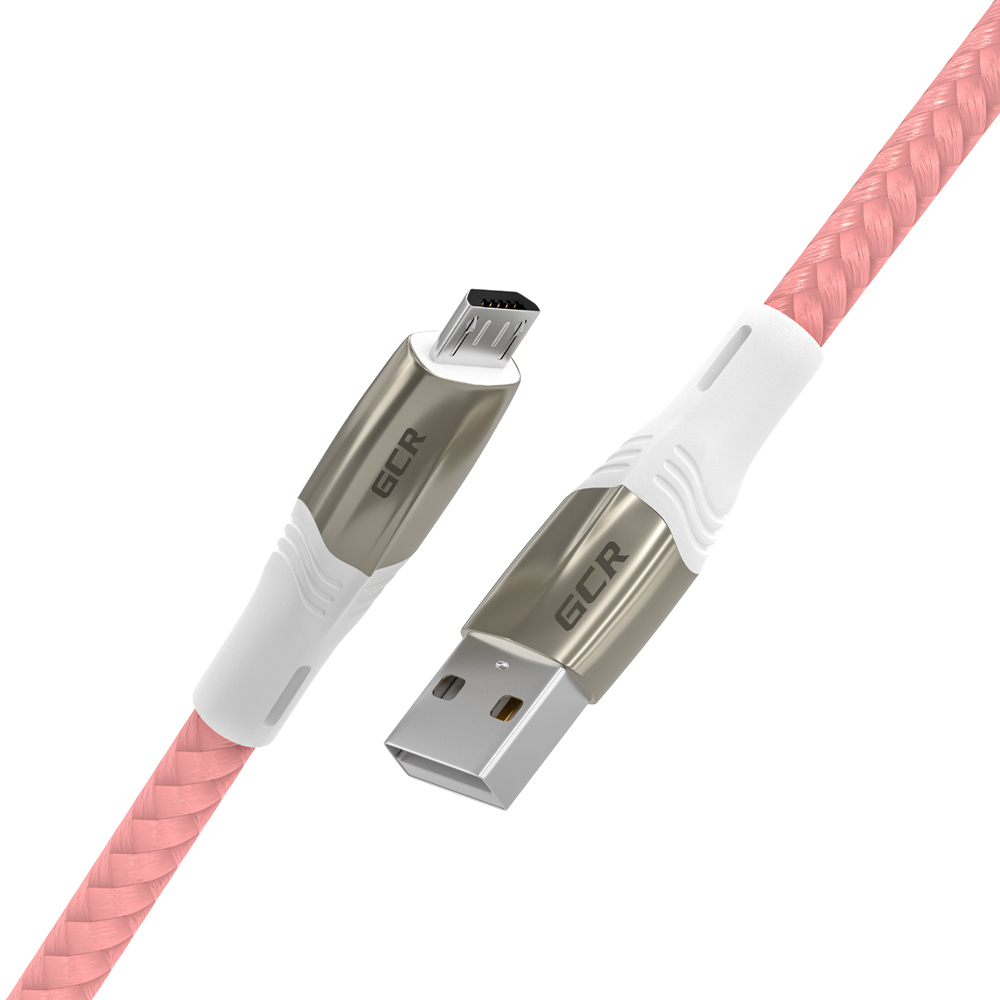 GCR Кабель 1.2m MicroUSB series MERCEDES, PINK NYLON, супер быстрая  зарядка, 28/22 AWG, GCR-51954 купить в Иркутске. Цена на GCR Кабель 1.2m  MicroUSB series MERCEDES, PINK NYLON, супер быстрая зарядка, 28/22 AWG,