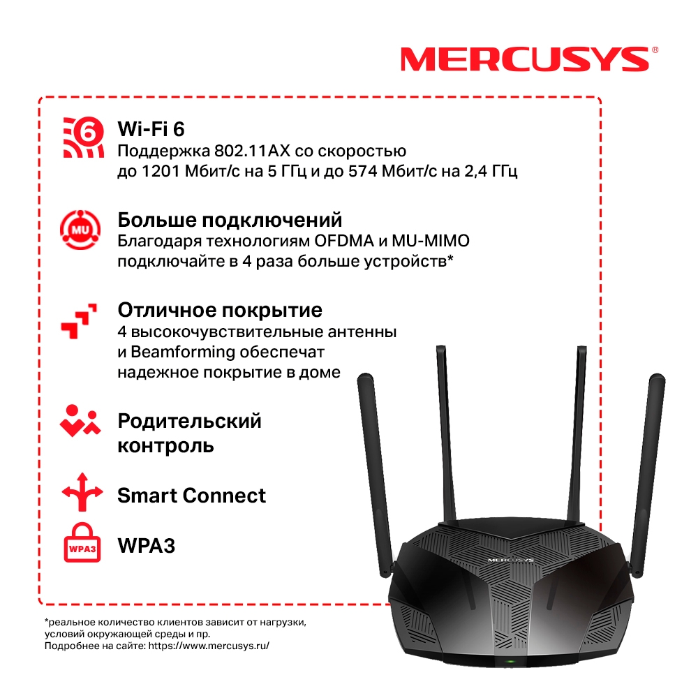 Маршрутизатор Маршрутизатор/ AX1800 dual band WiFi 6 router,  1*10/100/1000Mbps WAN, 3*10/100/1000Mbps LAN купить в Иркутске. Цена на  Маршрутизатор Маршрутизатор/ AX1800 dual band WiFi 6 router,  1*10/100/1000Mbps WAN, 3*10/100/1000Mbps LAN: отзывы ...