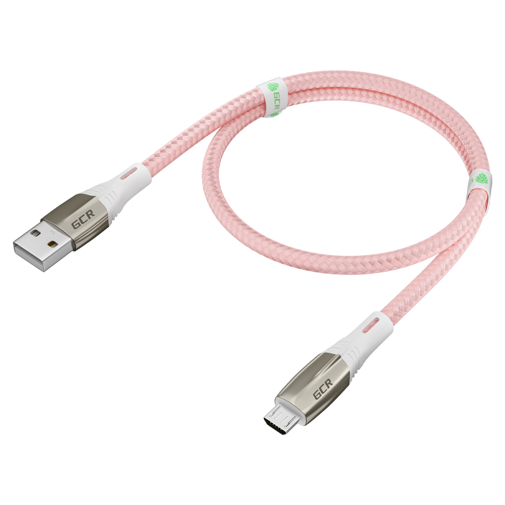 GCR Кабель 1.2m MicroUSB series MERCEDES, PINK NYLON, супер быстрая  зарядка, 28/22 AWG, GCR-51954 купить в Иркутске. Цена на GCR Кабель 1.2m  MicroUSB series MERCEDES, PINK NYLON, супер быстрая зарядка, 28/22 AWG,