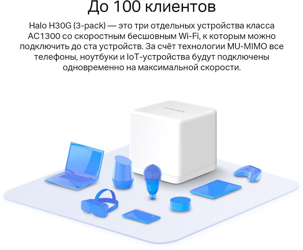 Точка доступа Wi-Fi Mercusys Halo H30G купить в Иркутске. Цена на Точка  доступа Wi-Fi Mercusys Halo H30G: отзывы, описания, характеристики