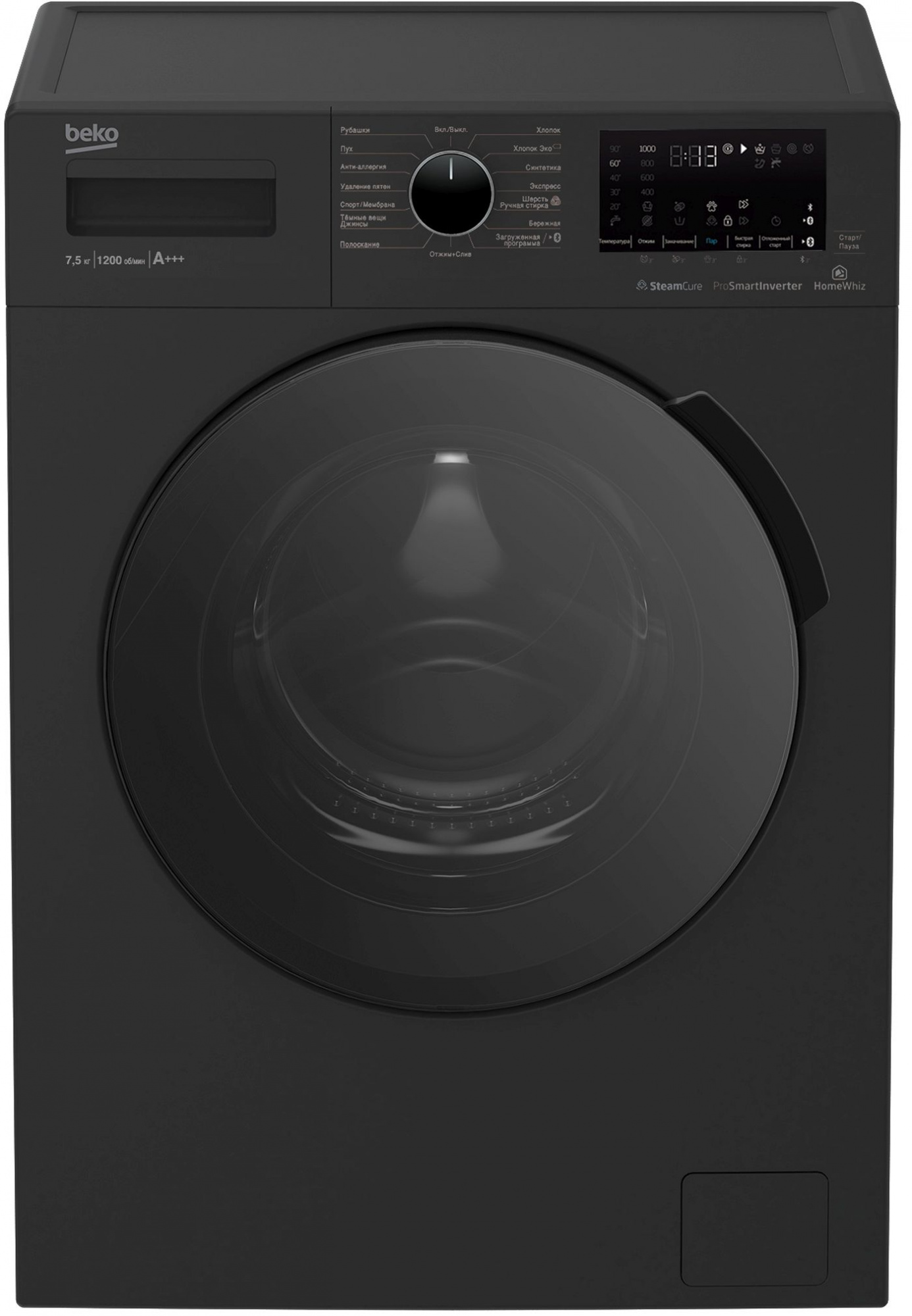 Стиральная машина Beko WSPE7H616A класс: A+++ загр.фронтальная макс.:7.5кг  антрацит купить в Москве. Цена на Стиральная машина Beko WSPE7H616A класс:  A+++ загр.фронтальная макс.:7.5кг антрацит: отзывы, описания, характеристики