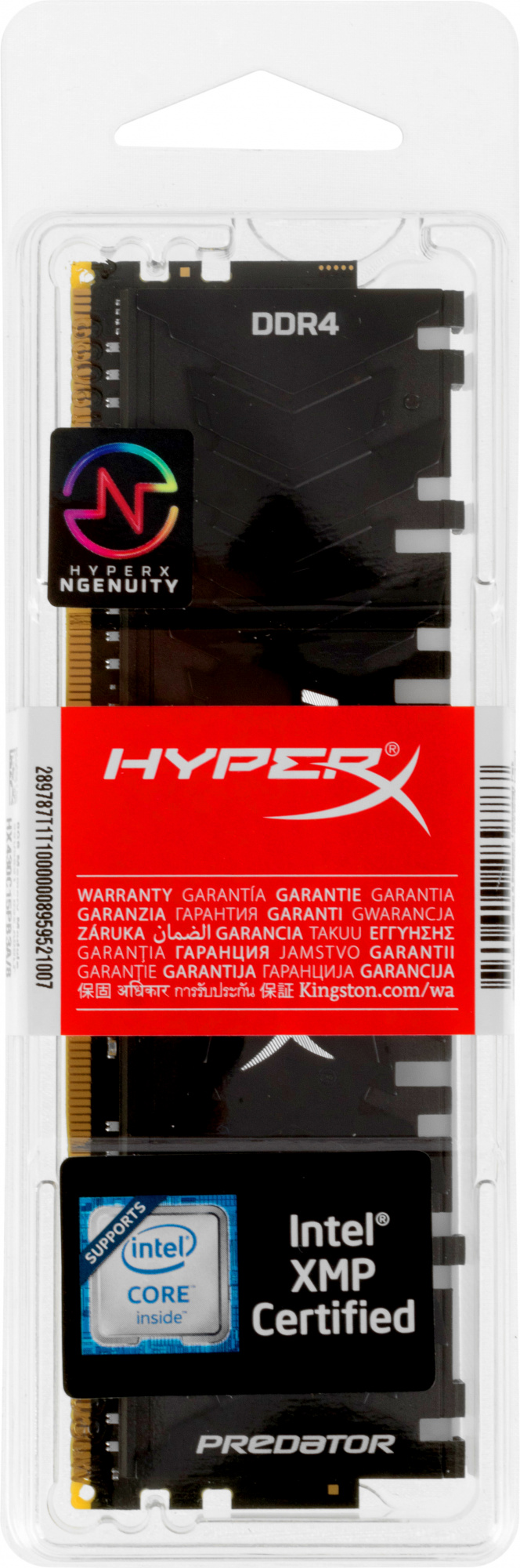 Модуль памяти Kingston DIMM DDR4 8GB 3000MHz CL15 XMP HyperX Predator RGB  купить в Иркутске. Цена на Модуль памяти Kingston DIMM DDR4 8GB 3000MHz  CL15 XMP HyperX Predator RGB: отзывы, описания, характеристики