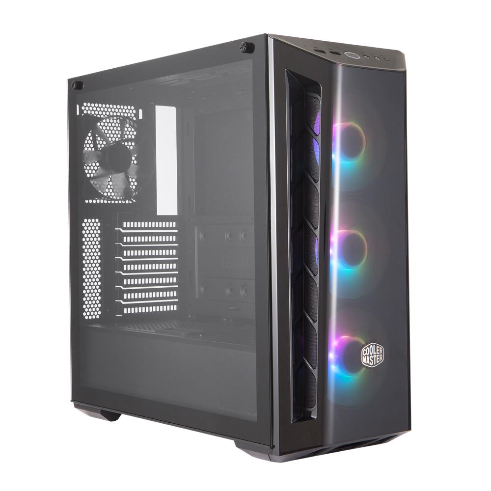 Корпус без БП Cooler Master MasterBox MB520, 2xUSB3.0, 1x120 Fan, 3x120  ARGB Fan, RGB controller + 1 to 3 RGB splitter, w/o PSU, Black, Red Trim,  DarkMirror Front Panel, ATX купить в