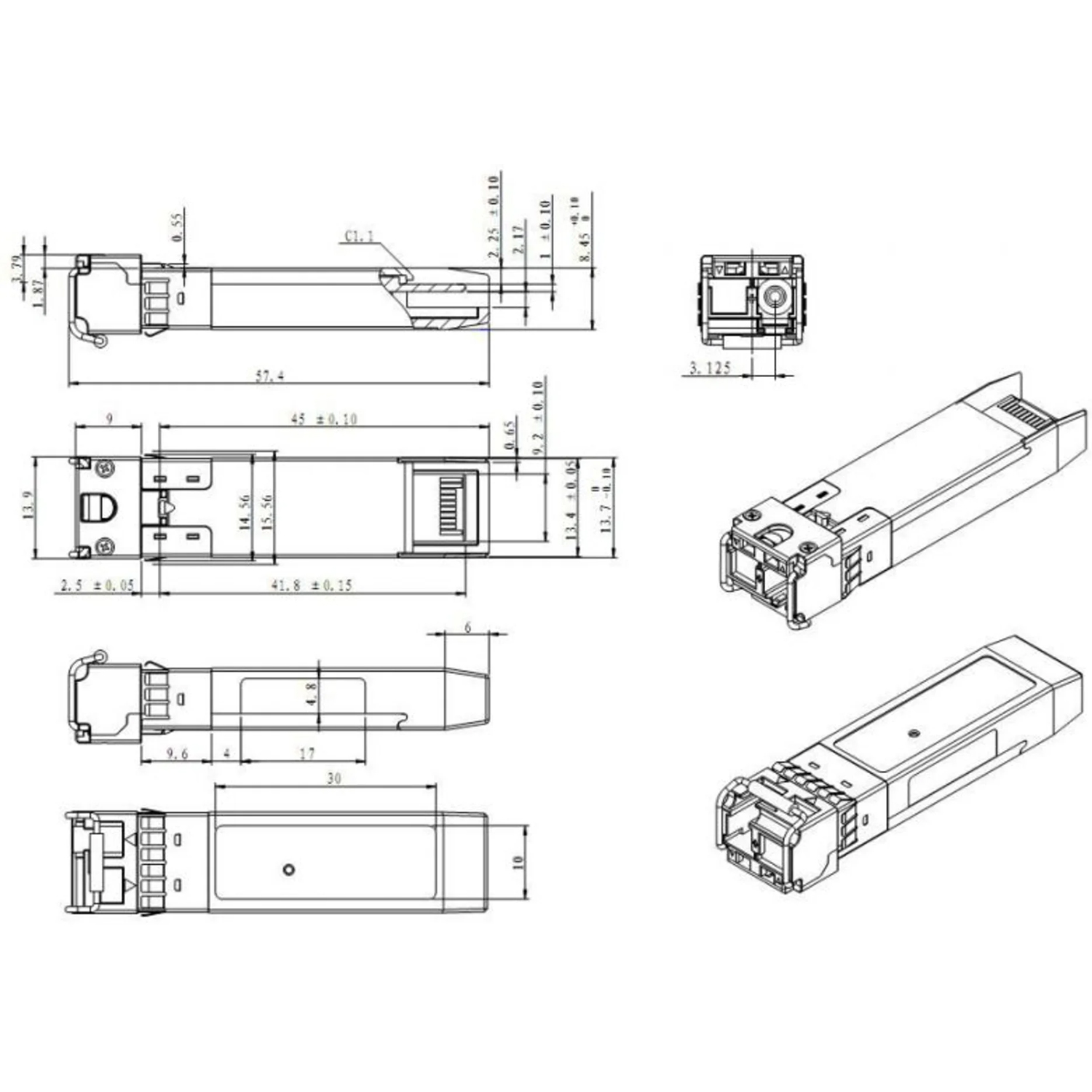 Модуль SFP+ SNR-SFP+W73-3,