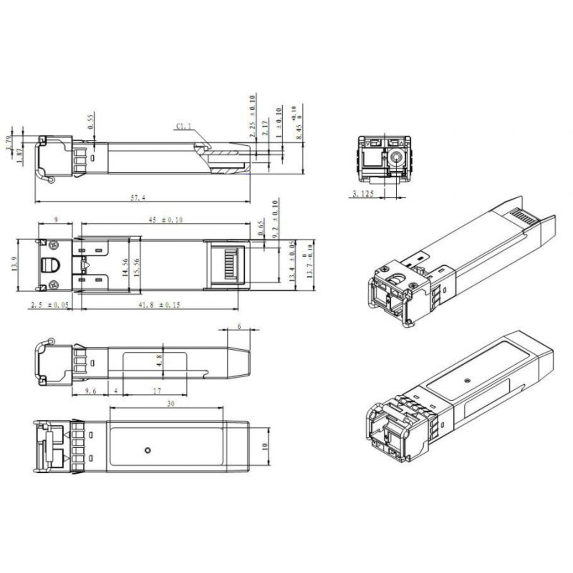 Модуль SFP+ SNR-SFP+W73-3,