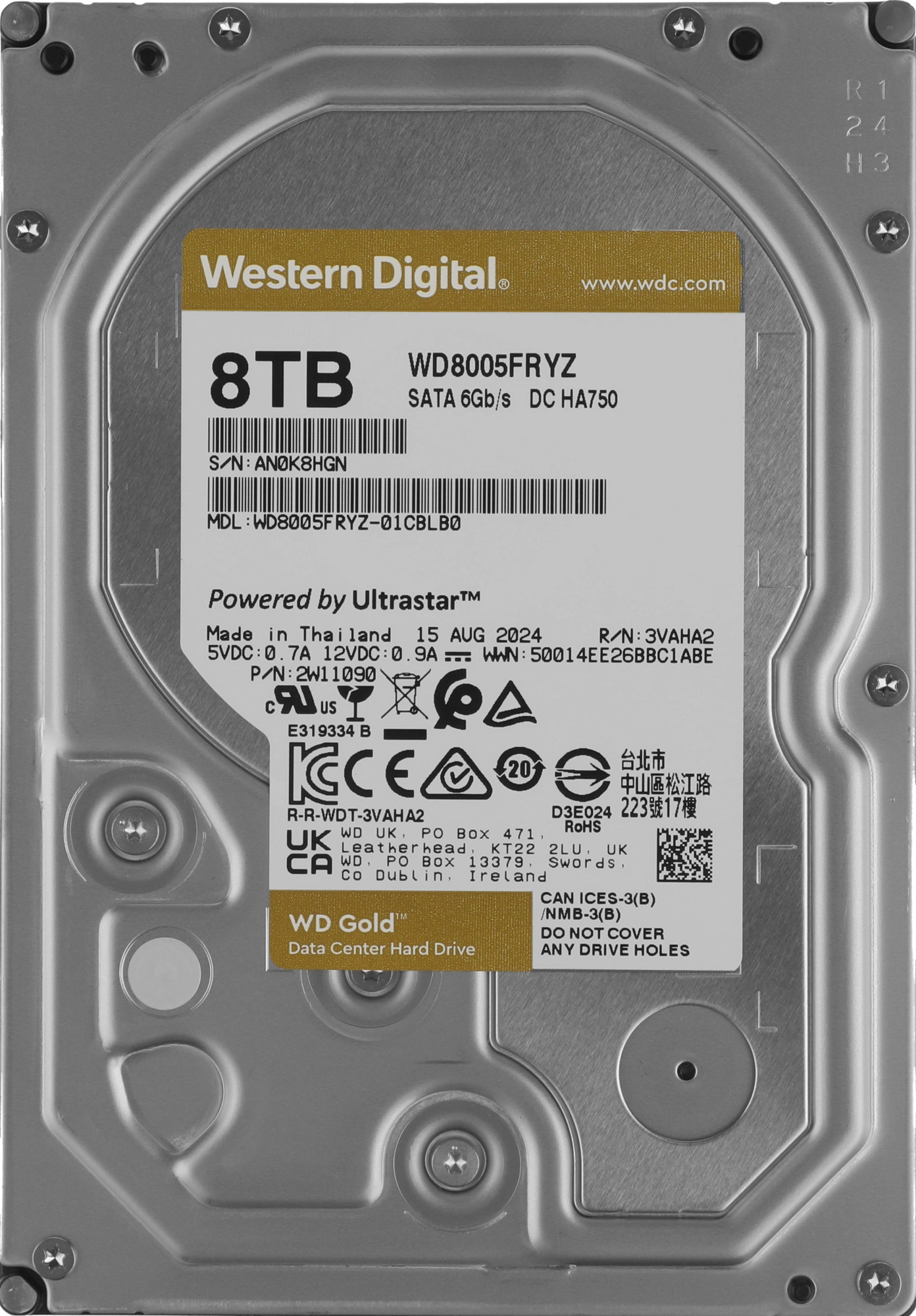 8TB WD Gold