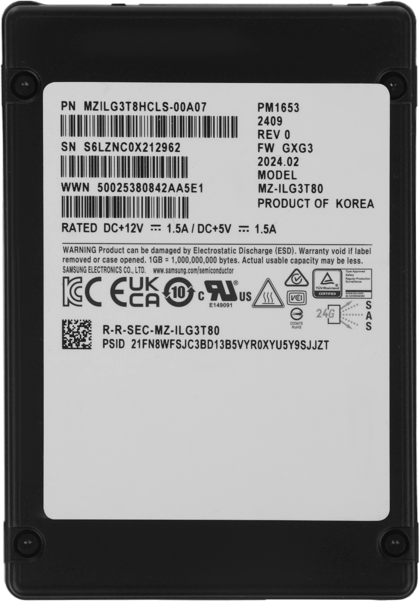 2.5" SAS 3.84TB