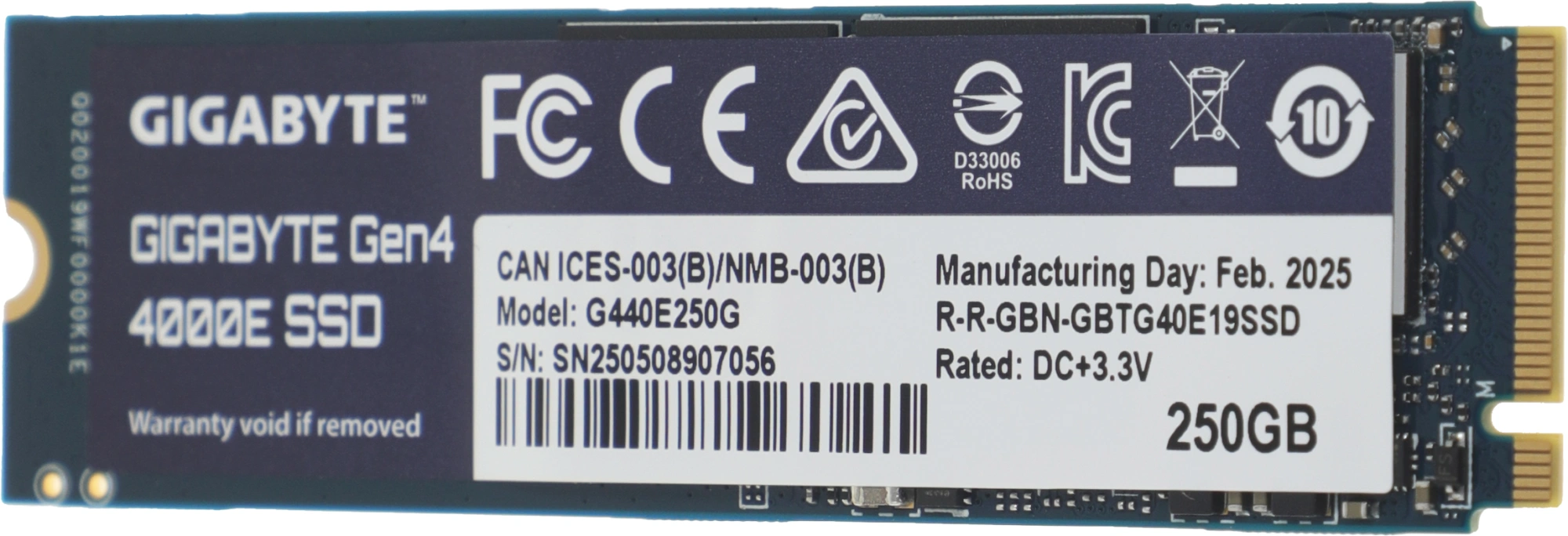 Gigabyte SSD 250GB