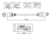 Кабель Hyperline PWC-IEC19-IEC20-3.0-BK