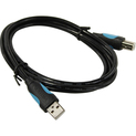 Кабель Vention USB 2.0 AM/BM - 1,5м. Черный VAS-A16-B150