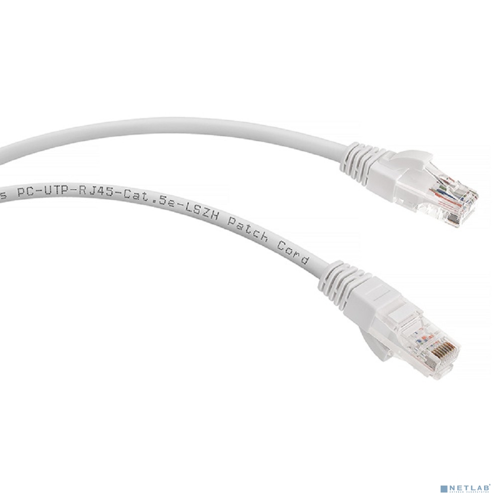 Cabeus PC-UTP-RJ45-Cat.5e-0.5m-WH-LSZH Патч-корд